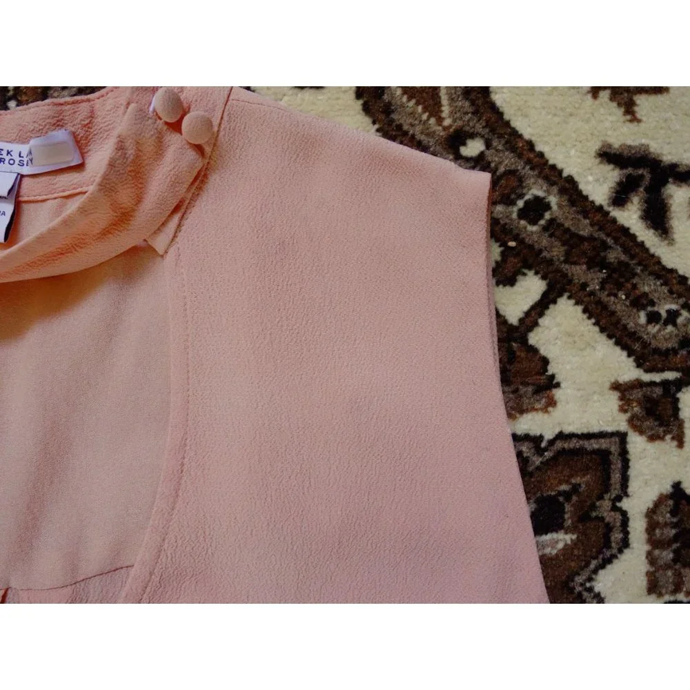 10 Crosby Derek Lam Light Blush Pink Voile Sleeveless Blouse Shell Top size 6 - Picture 10 of 15
